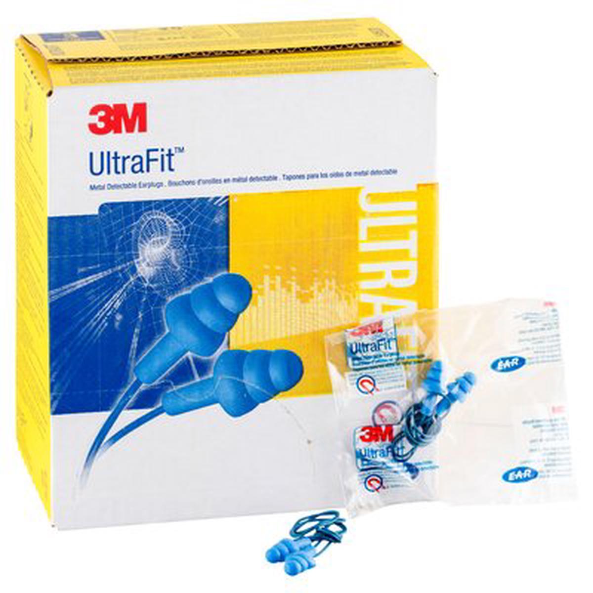 3M Ultrafit Metal Detectable Earplug - 340-4007 (100pairs/pack)